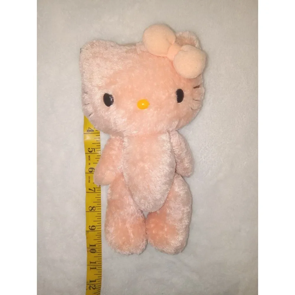 Rare 2004 Sanrio‎ Hello Kitty Plush Peach Poseable 10 Inch
